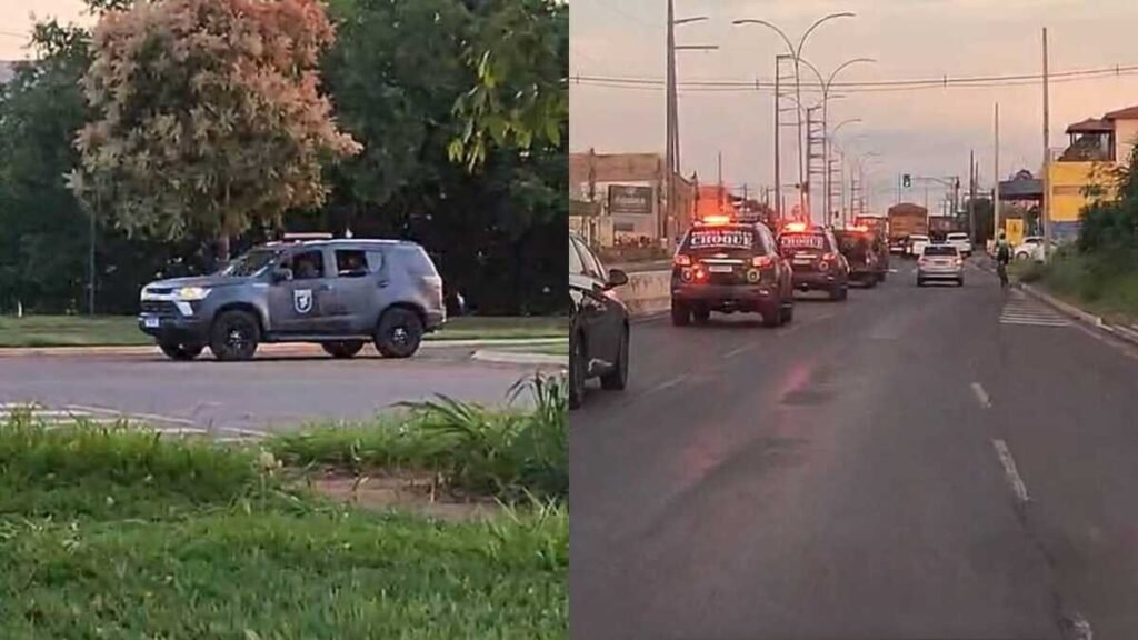 Comboio de forças de segurança em Campo Grande